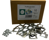 Profilholzkralle 10 x 7 mm | Nut-Feder | 120 Stück | inkl. Schrauben