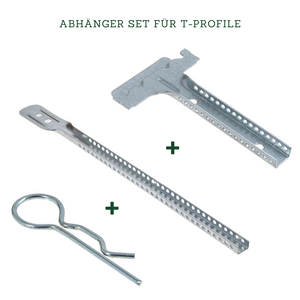 Nonius-Abhänger SET für 200-1000mm Deckenabhängung T-Profile | 100 Stück