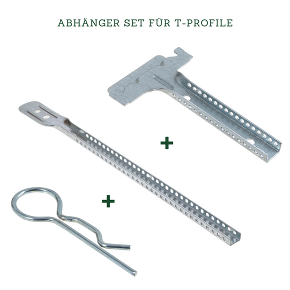 Nonius-Abhänger SET für 200-1000mm Deckenabhängung T-Profile | 100 Stück