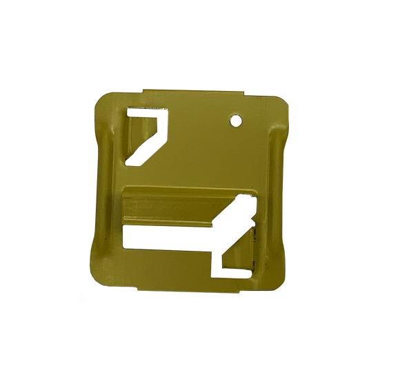 Clip rotanti con profilo in legno FRÜH - binario per cartongesso - profondità della scanalatura 7 mm - spessore della guancia della scanalatura 4 mm - rivestimento giallo